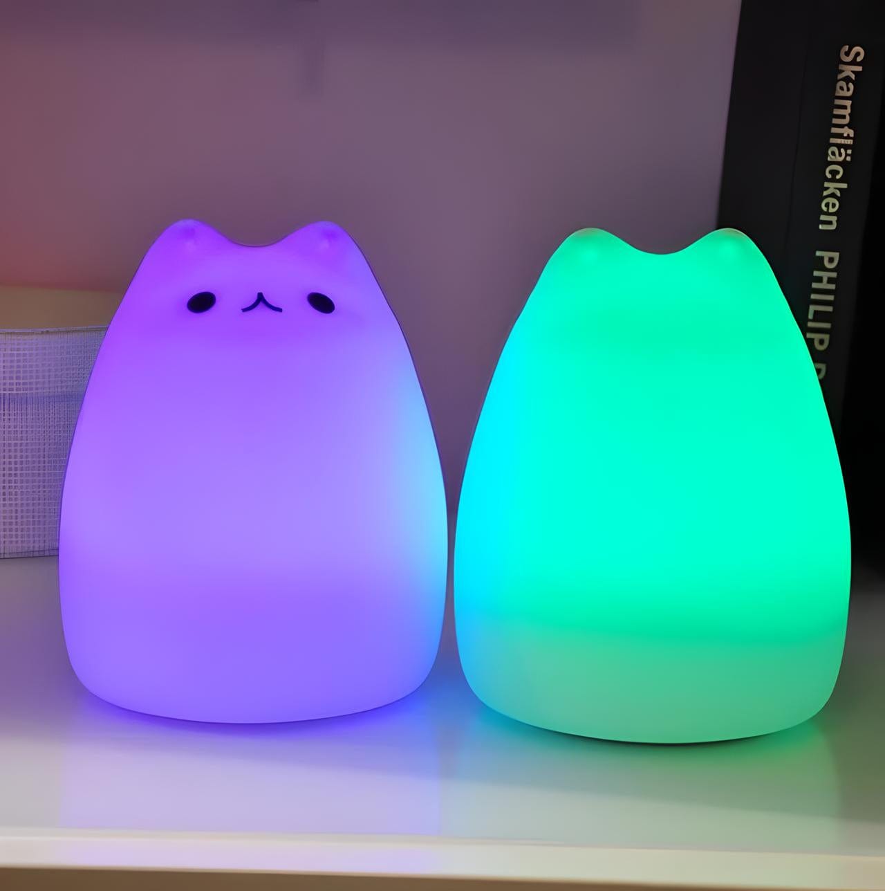 Veilleuse chat à capteur tactile pour bébé et enfant