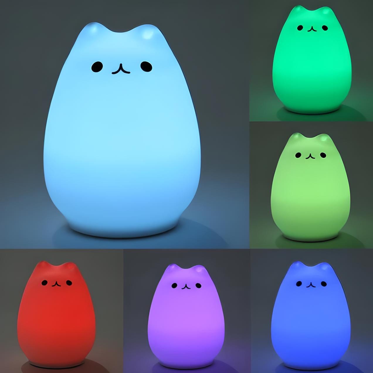 Veilleuse chat à capteur tactile pour bébé et enfant