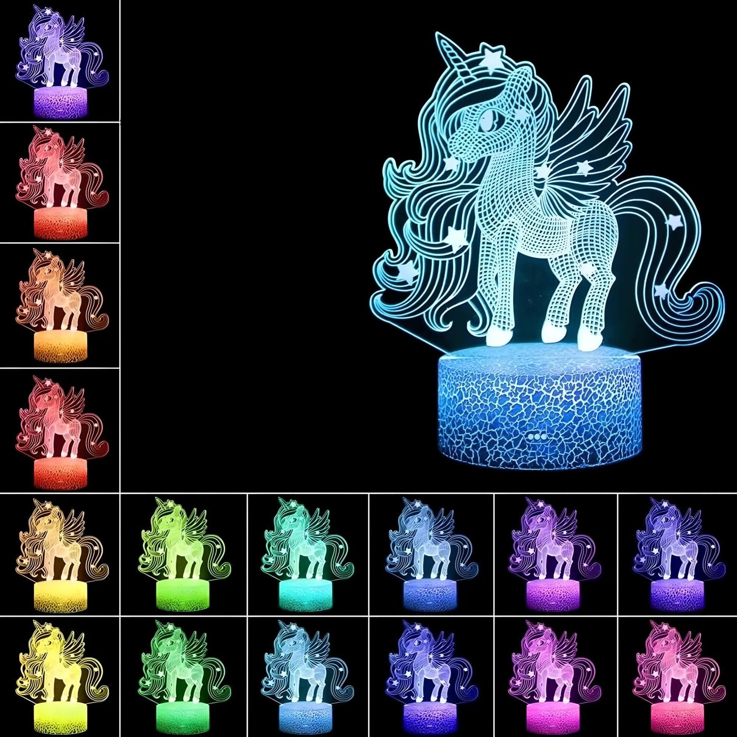 Veilleuse Licorne 3D