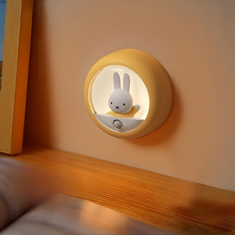 Veilleuse Murale Lapin avec Capteur de Mouvement