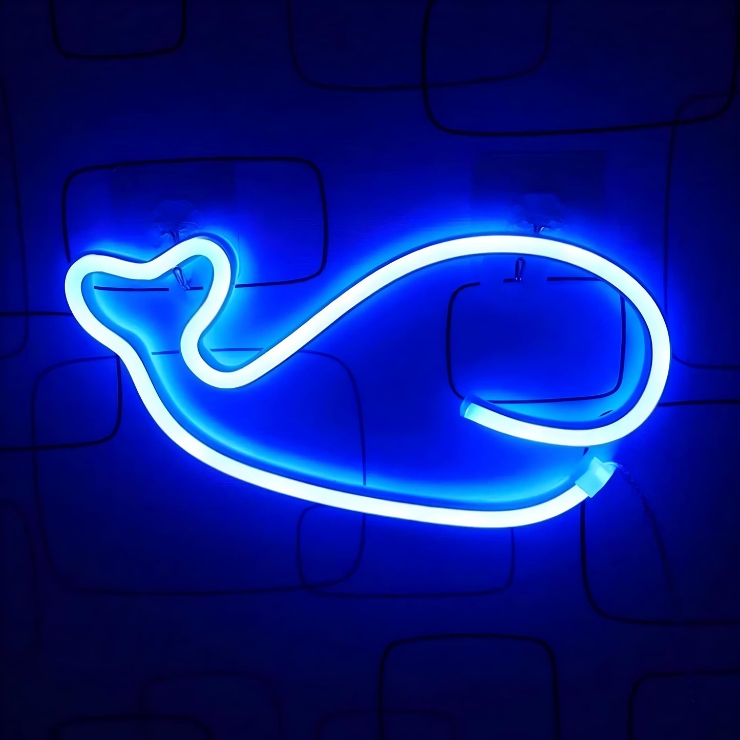 Veilleuse Néon Baleine