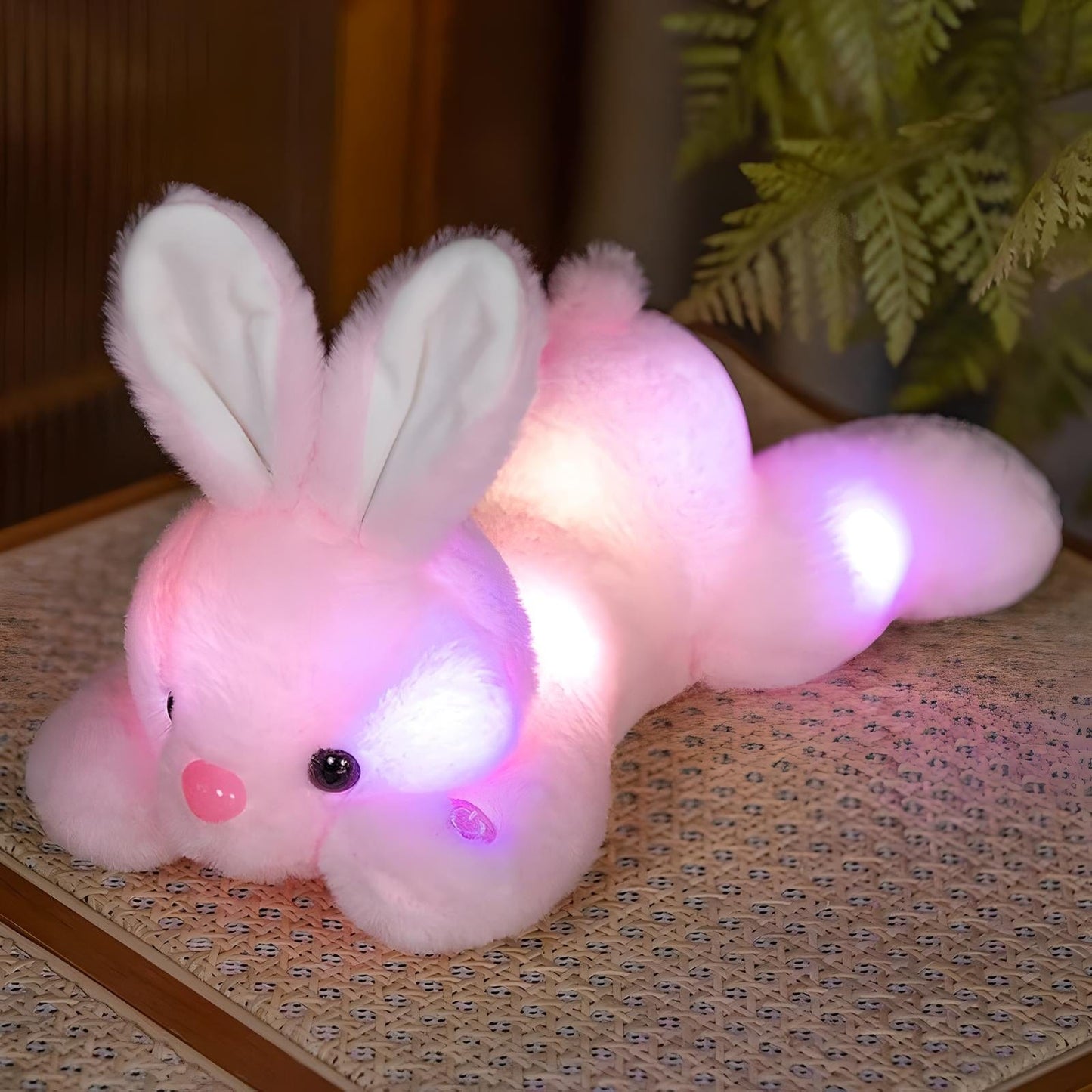 Veilleuse Peluche Lapin Rose