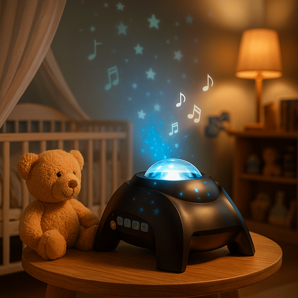Veilleuse Projecteur Musicale Bruit Blanc Noir