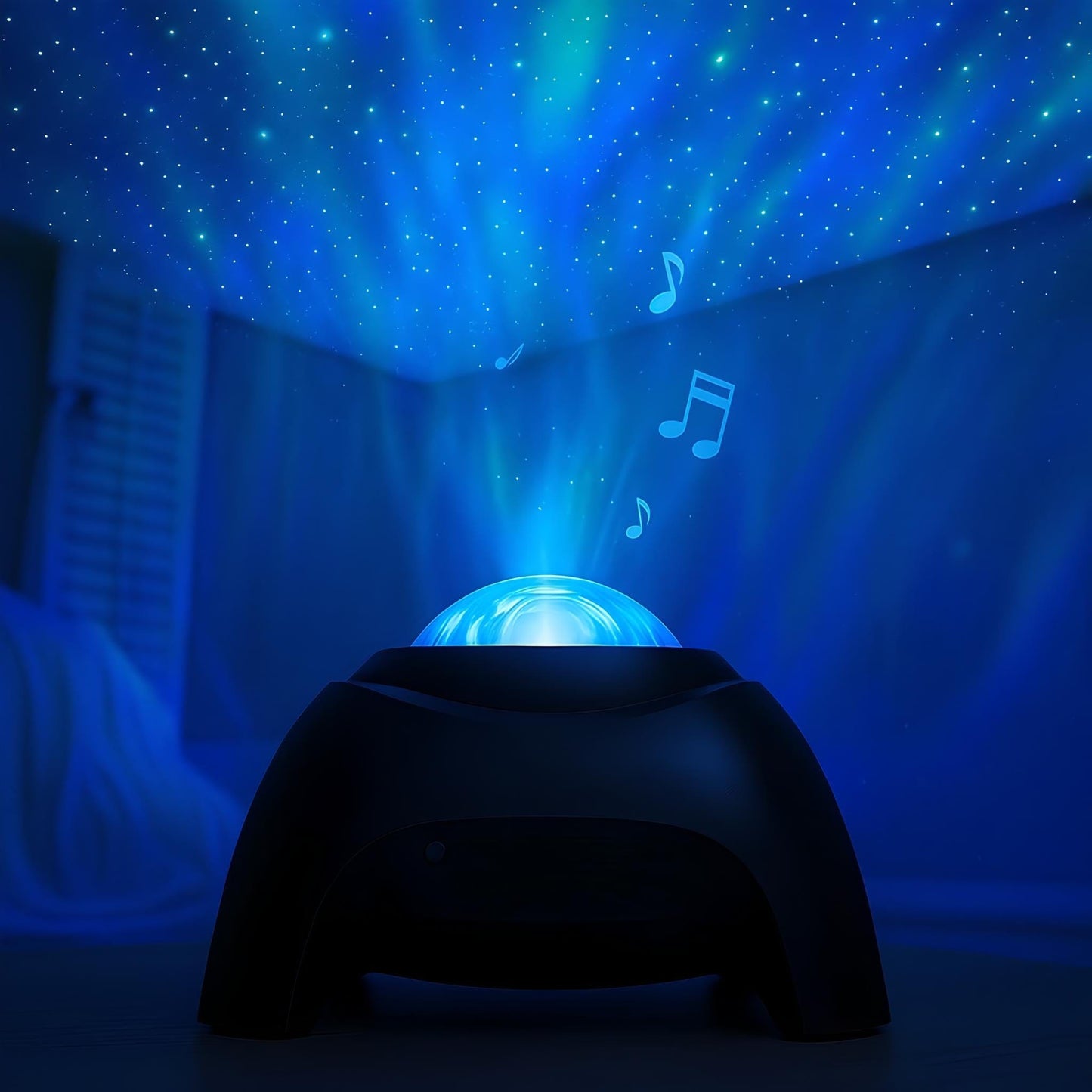 Veilleuse Projecteur Musicale Bruit Blanc Noir