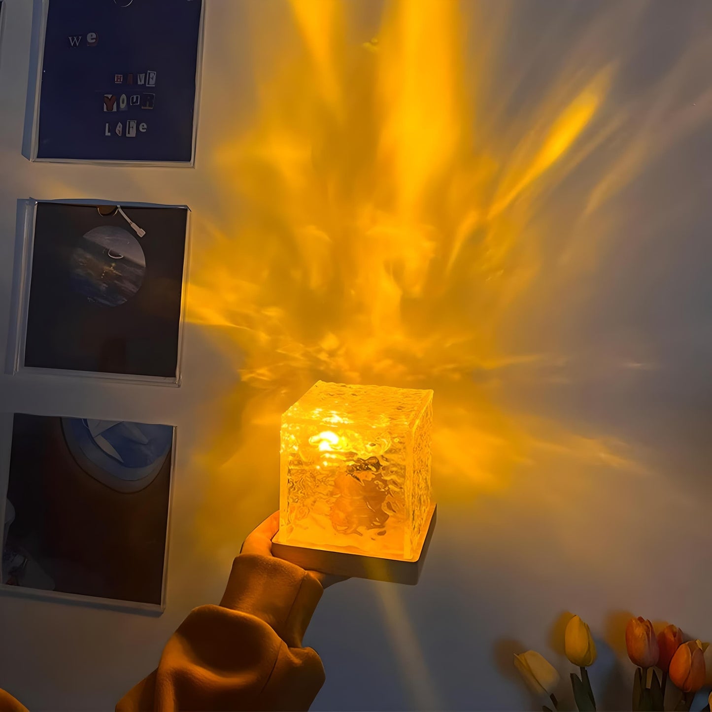 Veilleuse projection ondulation pour petits et grands