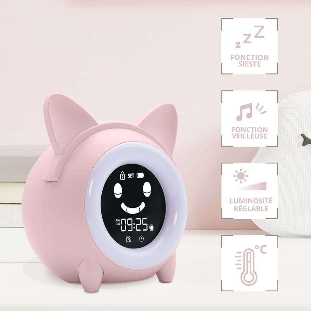 Veilleuse Réveil Éducatif Chat