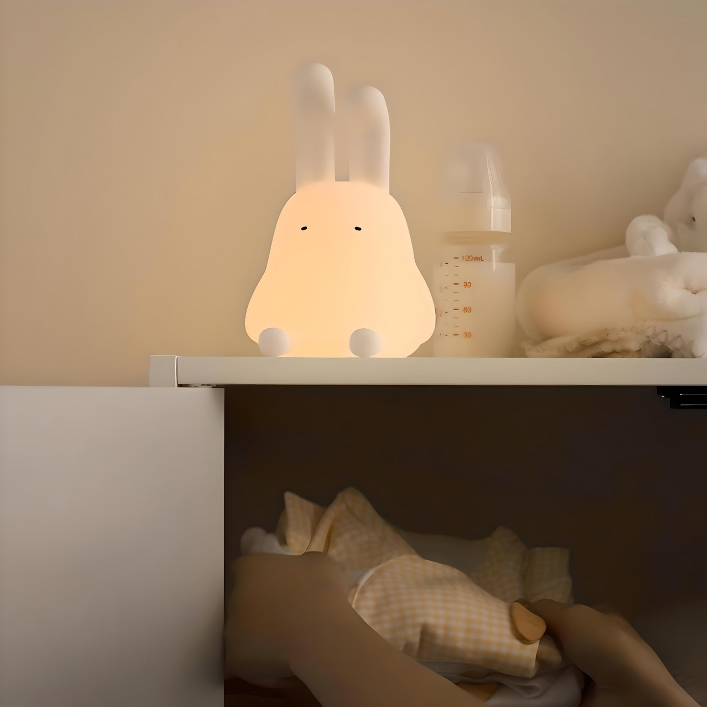 Veilleuse Silicone Souple Lapin - Atmosphère Enchantée