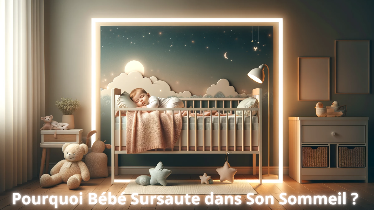 pourquoi bébé sursaute dans son sommeil  Image