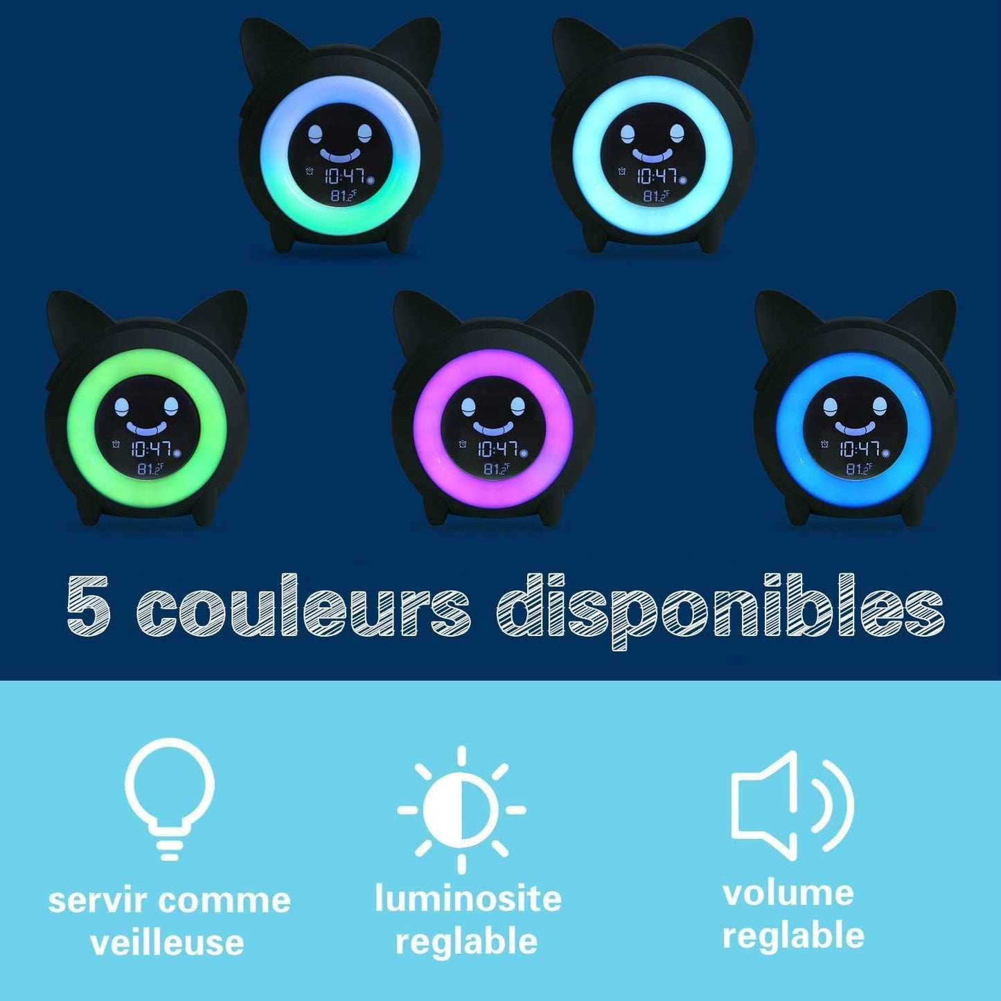 Veilleuse Réveil Éducatif Chat