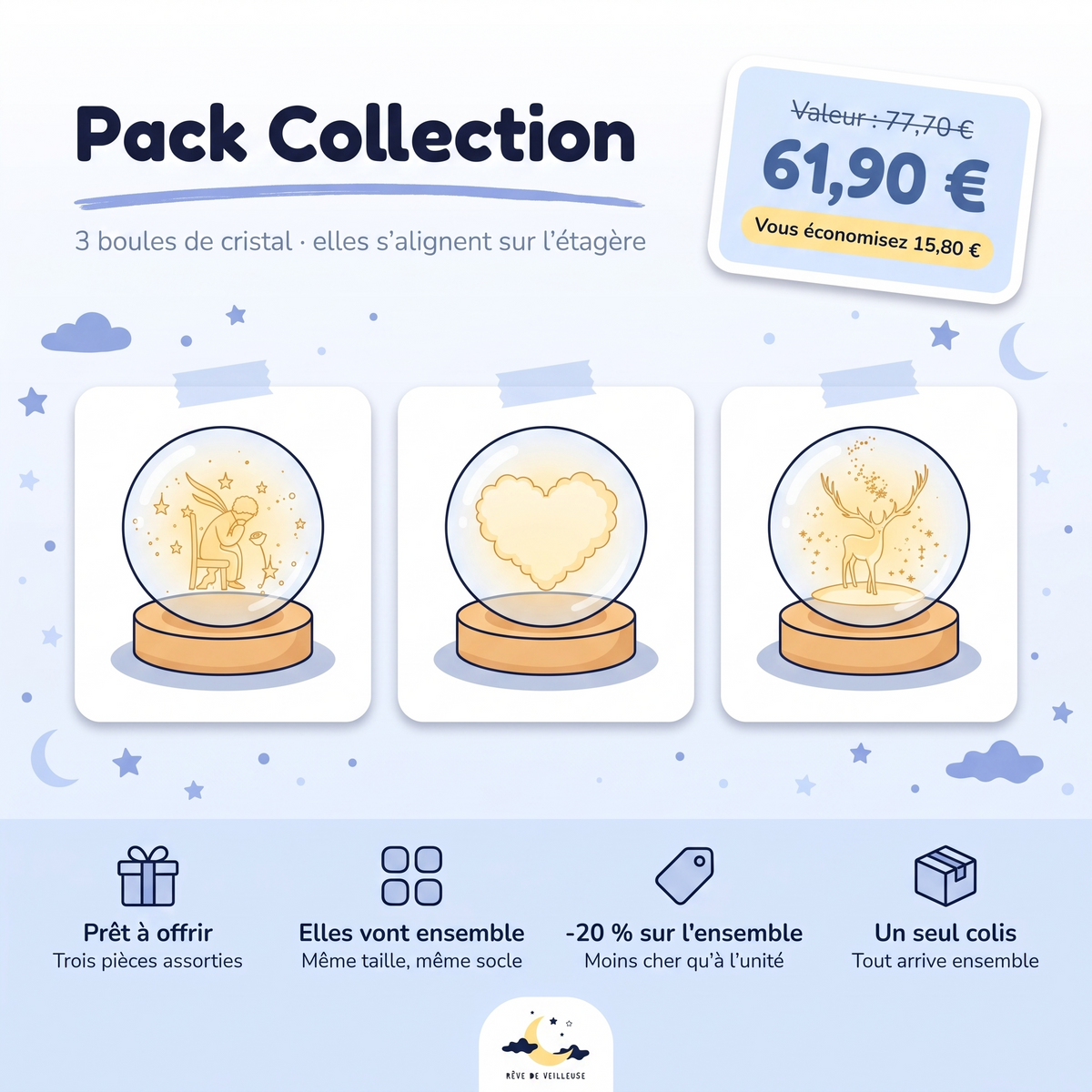 Pack Collection | 3 boules de cristal