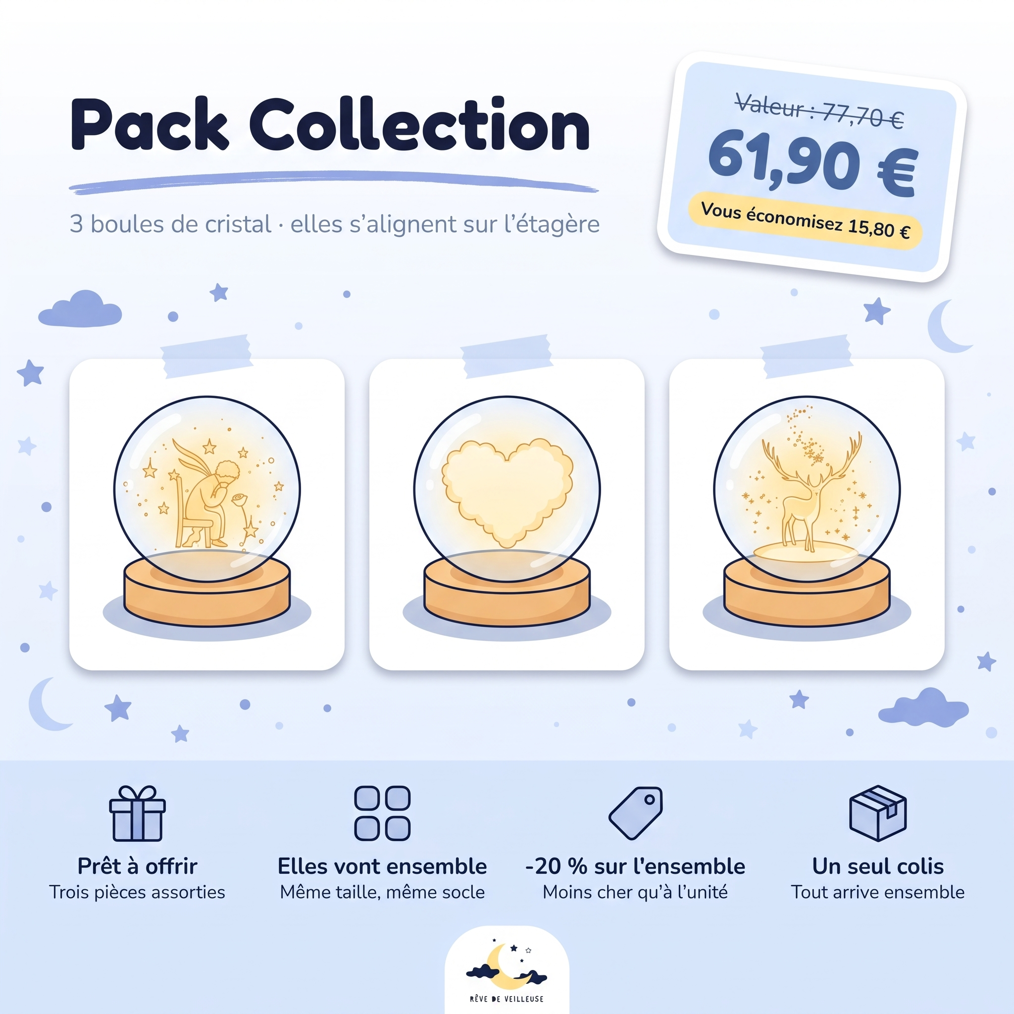 Pack Collection | 3 boules de cristal