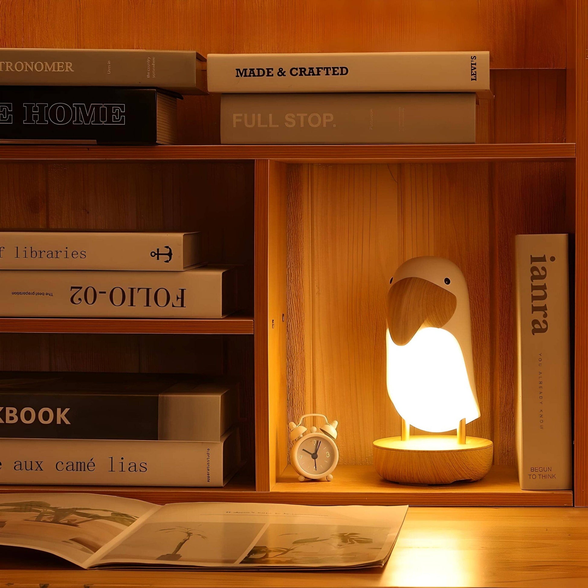 Lampe Oiseau en Bois