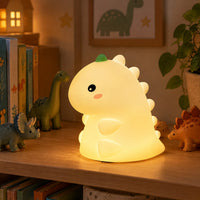 Mini Veilleuse Dinosaure – allumée, ambiance douce