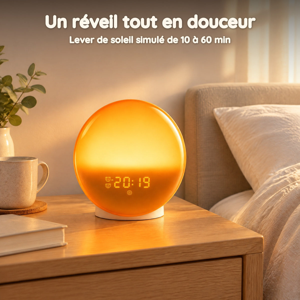 Veilleuse Réveil Simulateur d'Aube – Un réveil tout en douceur