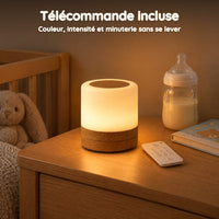 Veilleuse avec Minuterie Rechargeable LED – Télécommande incluse