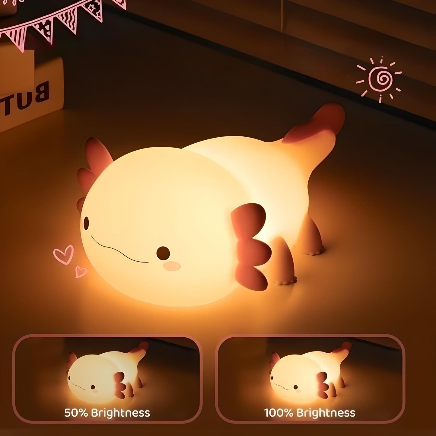 Veilleuse Axolotl en Silicone