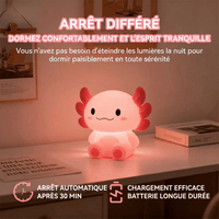 Veilleuse Axolotl Rechargeable avec Minuterie