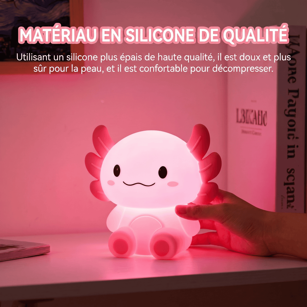 Veilleuse Axolotl Rechargeable avec Minuterie
