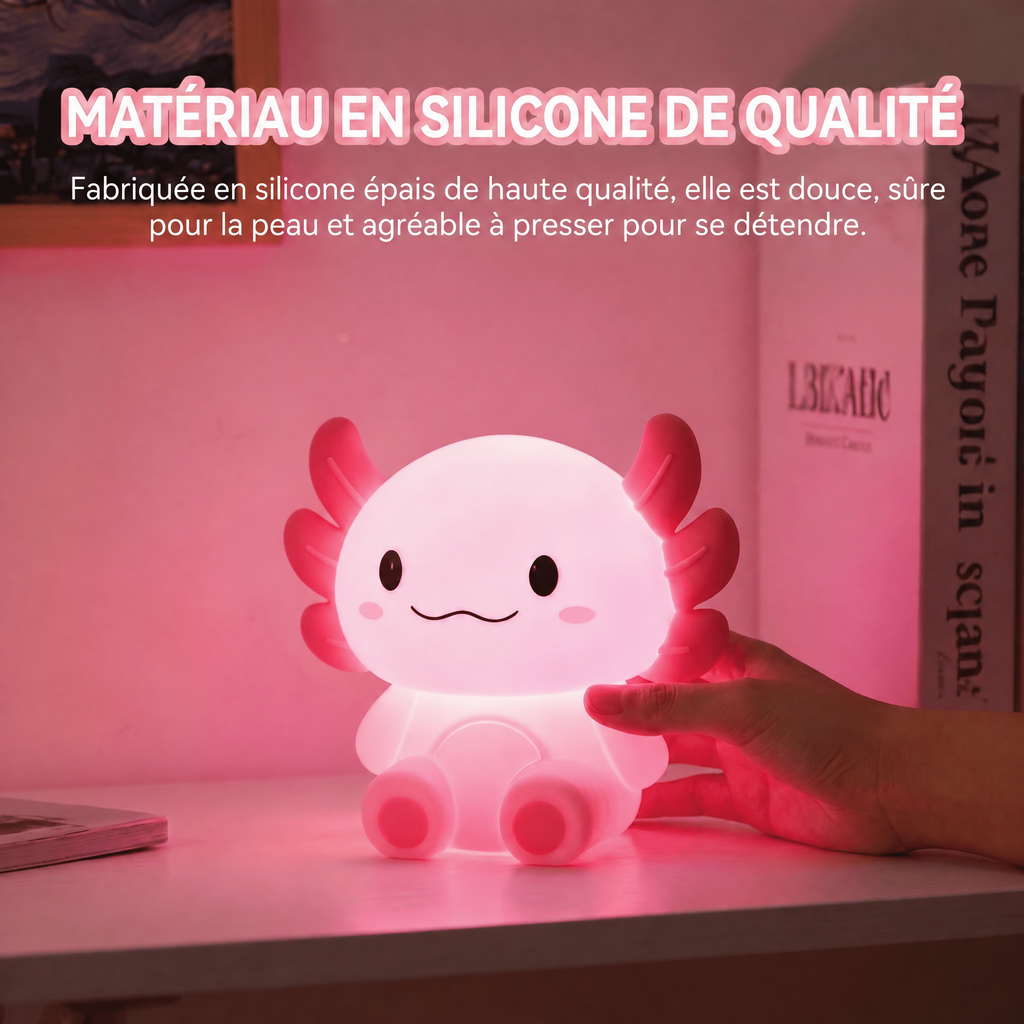 Veilleuse Axolotl Rechargeable avec Minuterie