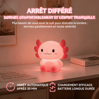 Veilleuse Axolotl Rechargeable avec Minuterie