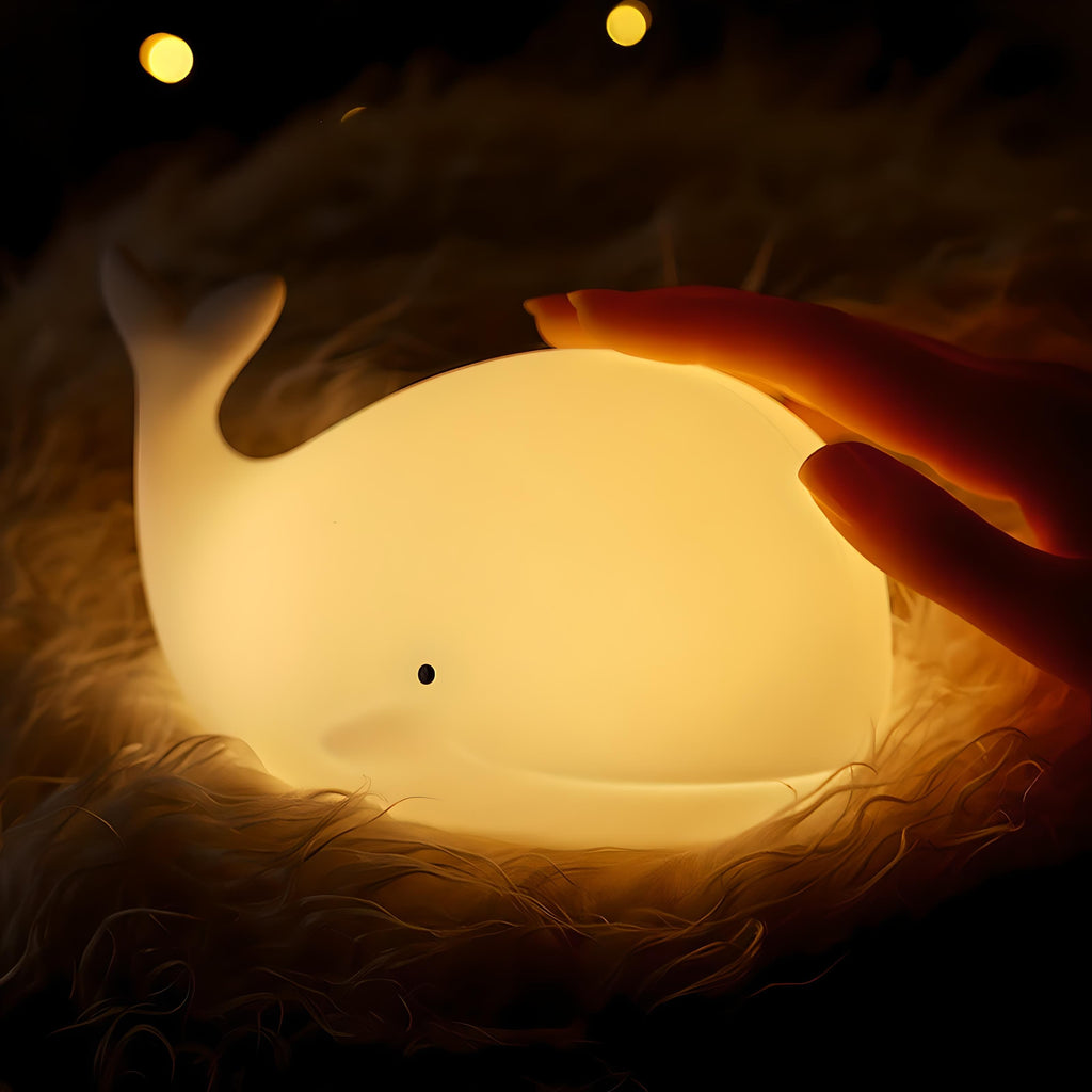 Veilleuse Baleine Blanche Nomade en Silicone