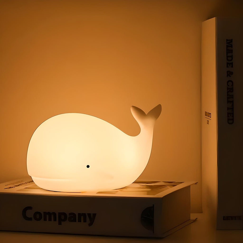 Veilleuse Baleine Blanche Nomade en Silicone