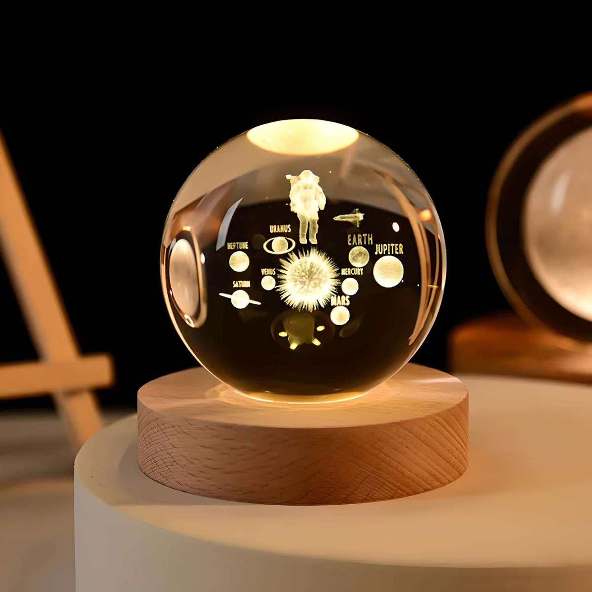 Coffret anniversaire espace - boule de cristal astronaute