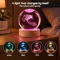 Axolotl Crystal Ball Night Light – A light that changes by itself