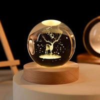 Coffret Noël - boule de cristal cerf