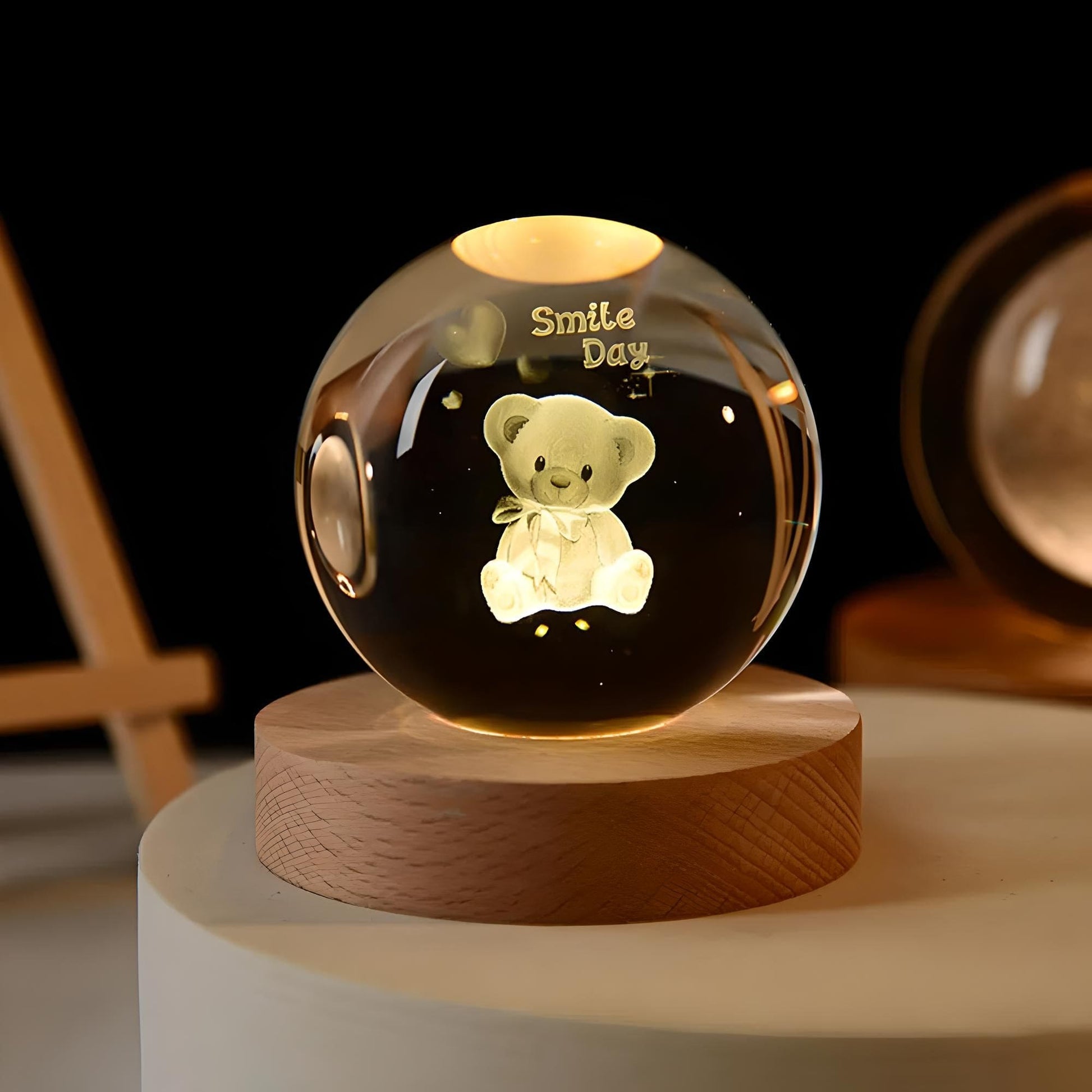 Veilleuse Boule de Cristal Ourson