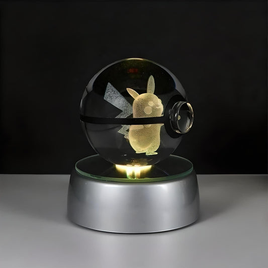 Veilleuse Boule de Cristal Pikachu Colorée