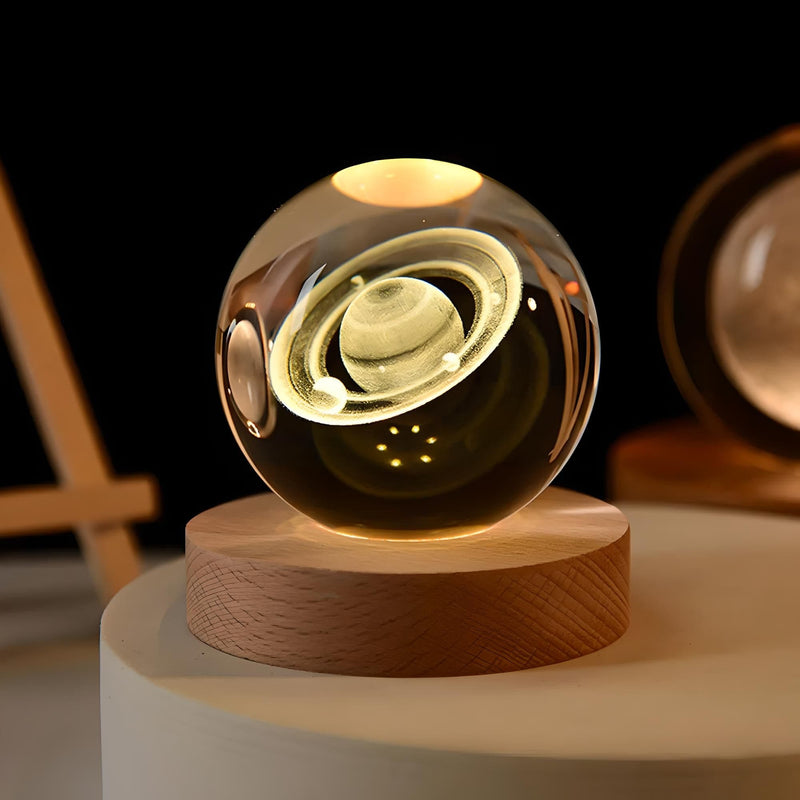 Veilleuse Boule de Cristal Saturne