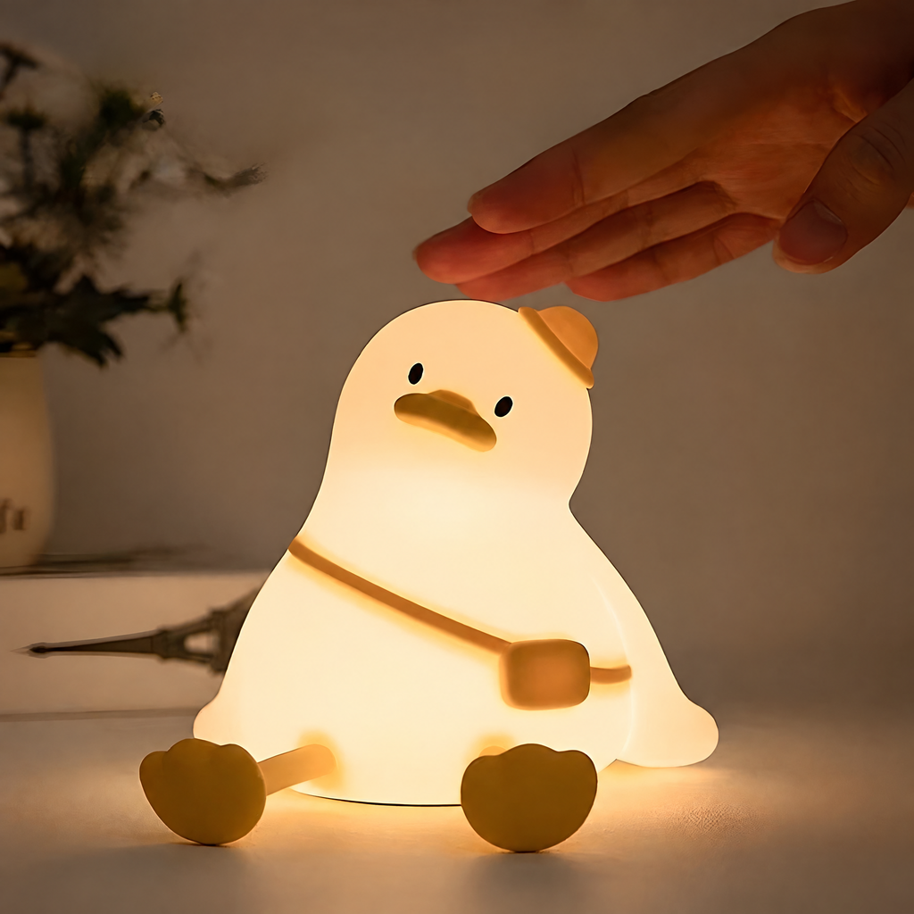 Lampka nocna kaczka z silikonu