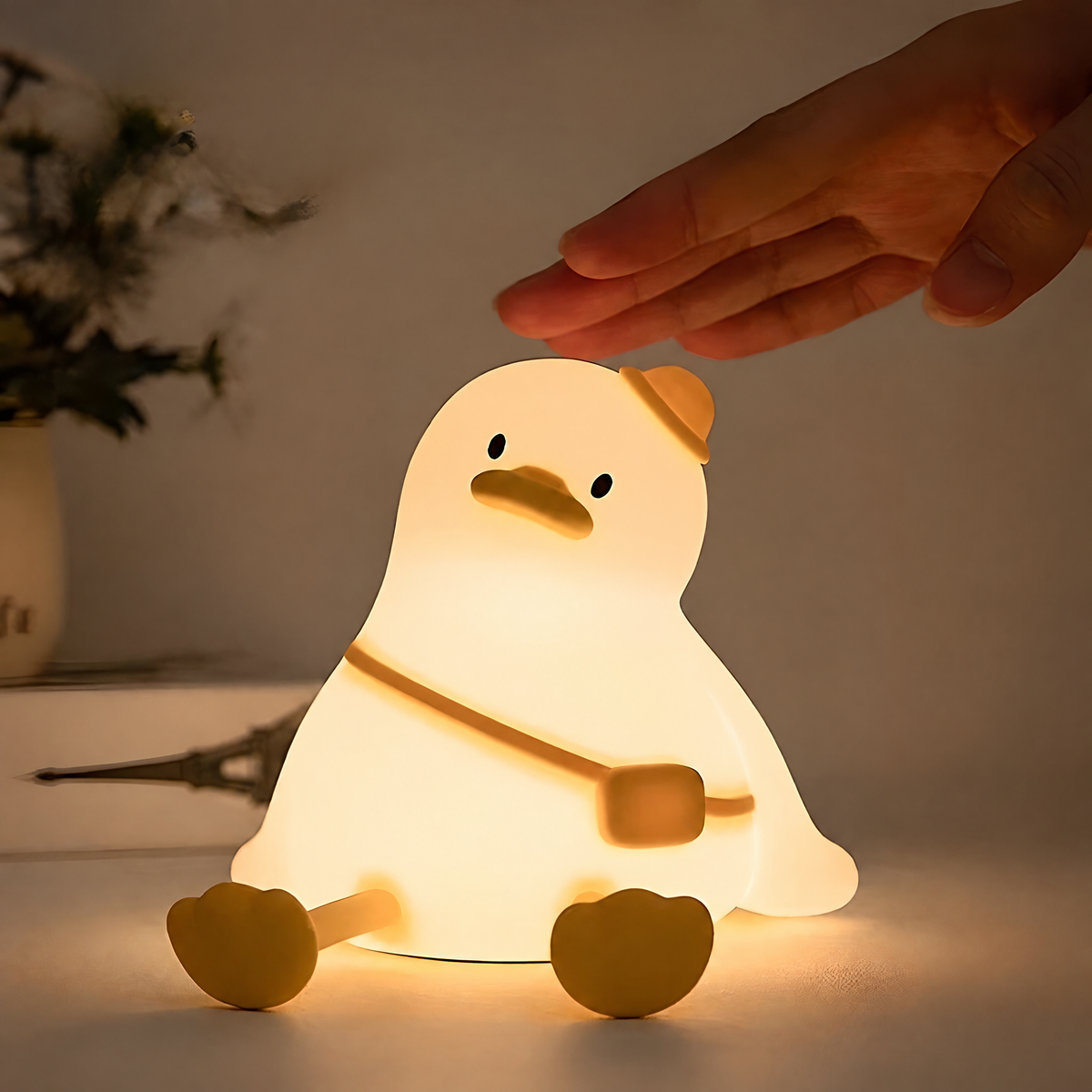 Lampka nocna kaczka z silikonu