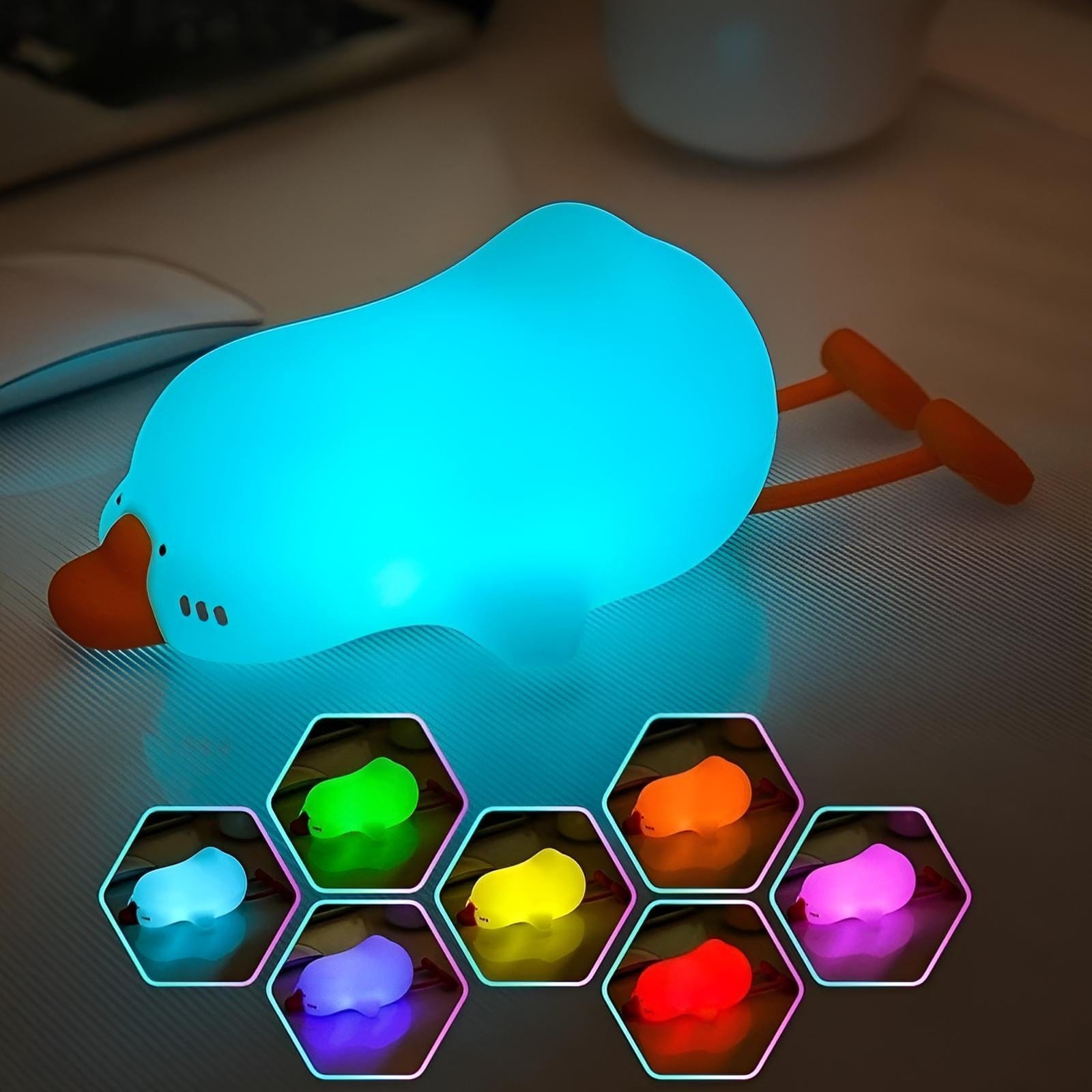 Veilleuse Canard Rechargeable en Silicone