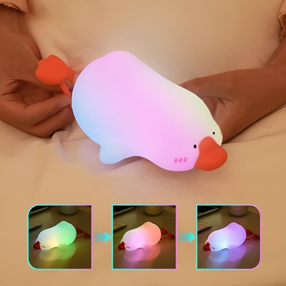 Veilleuse Canard Rechargeable en Silicone