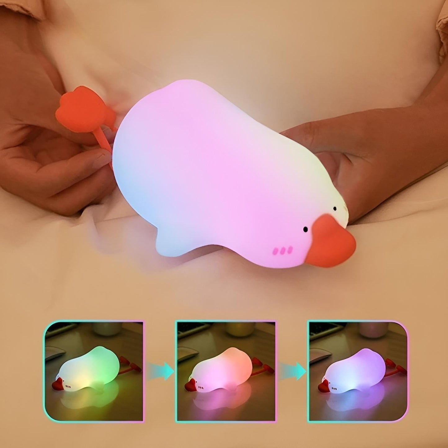 Veilleuse Canard Rechargeable en Silicone