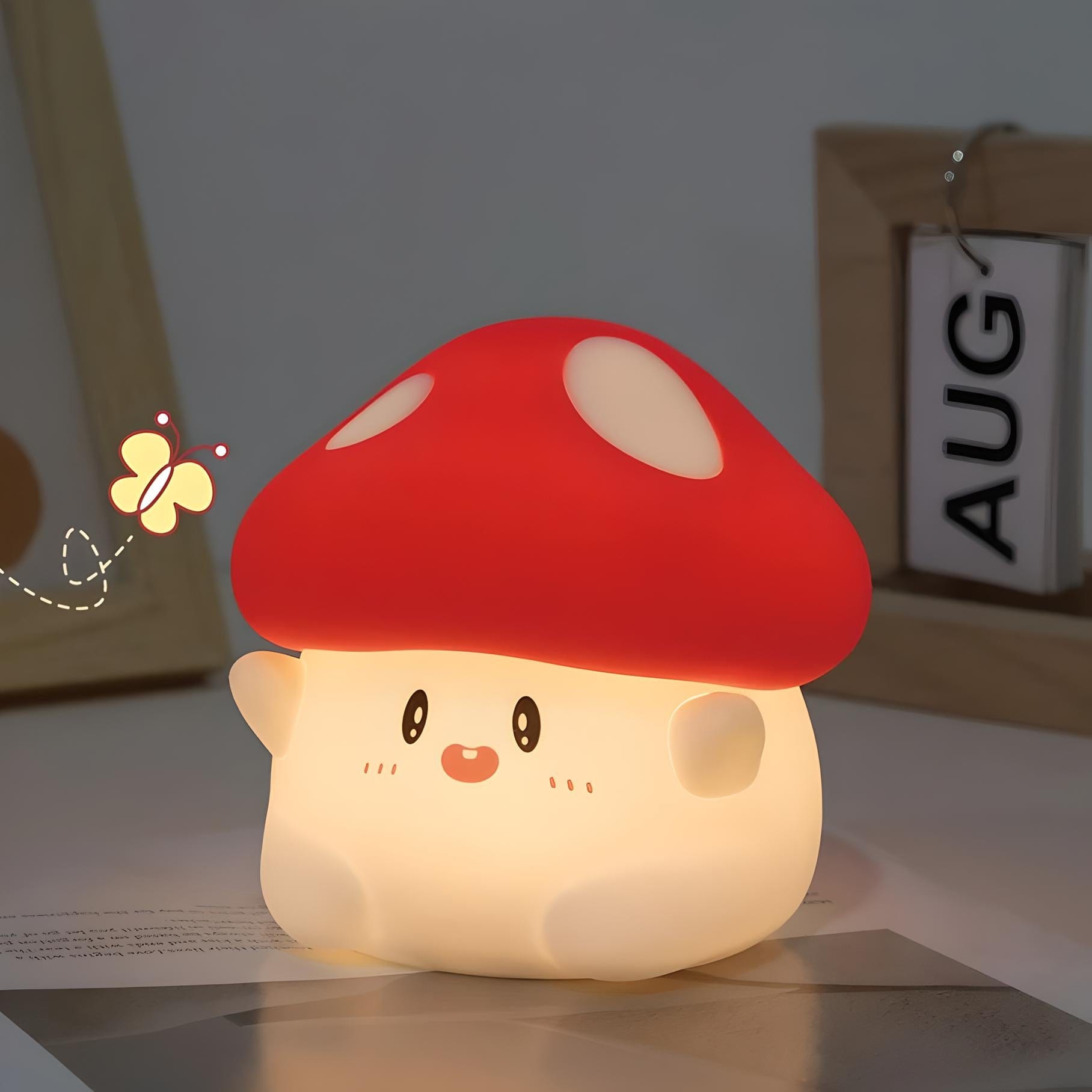 Veilleuse Champignon Chapeau Rouge en Silicone
