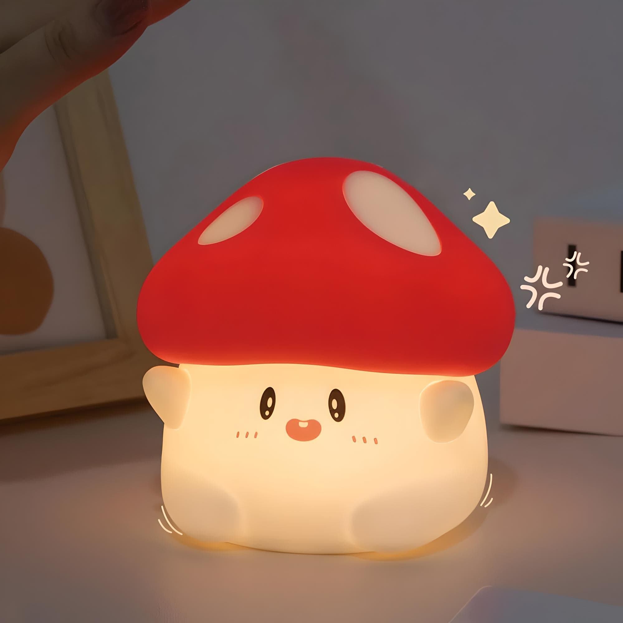 Veilleuse Champignon Chapeau Rouge en Silicone