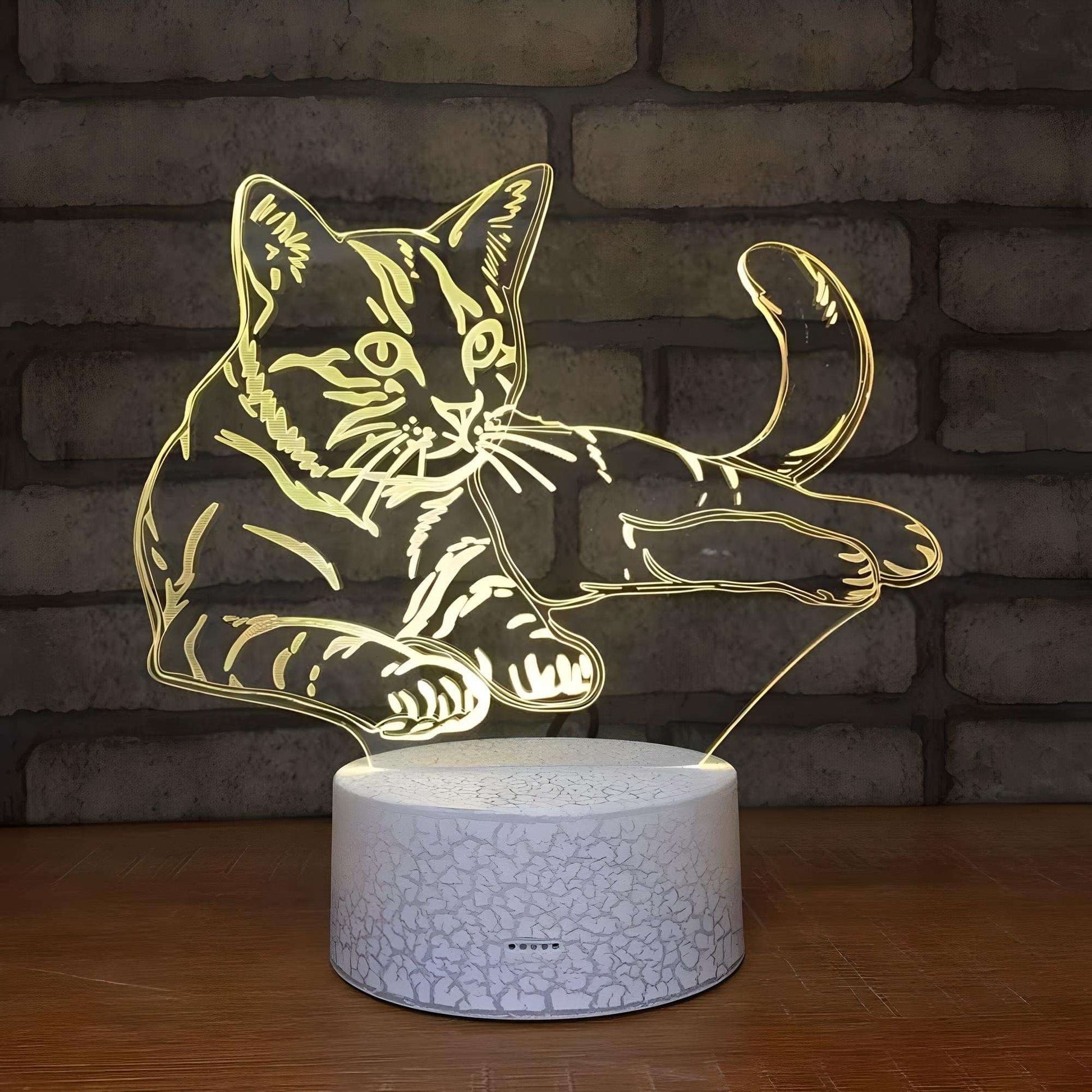 Veilleuse Chat 3D