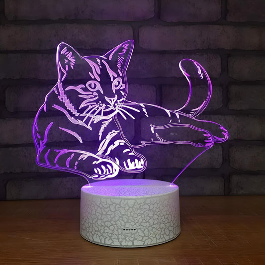 Veilleuse Chat 3D