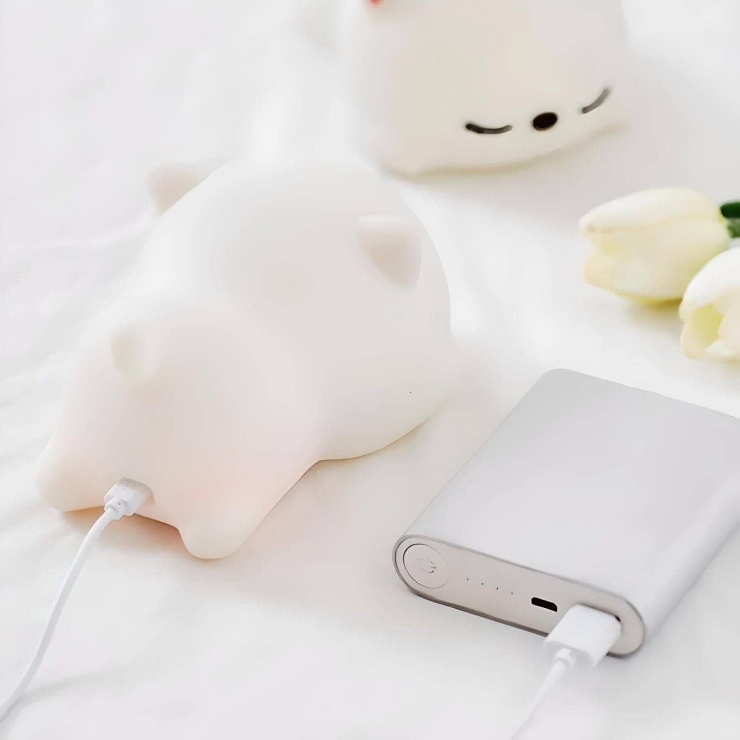 Veilleuse Chat Blanc