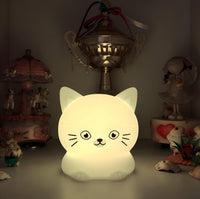 Veilleuse Chat Rose
