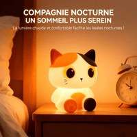 Veilleuse Chat Tactile et Rechargeable à Lumière Chaude