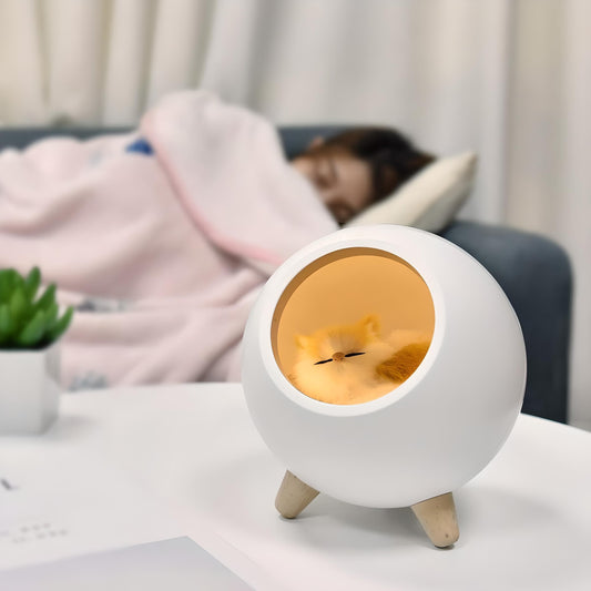 Veilleuse Chaton Réaliste Sphère Rechargeable