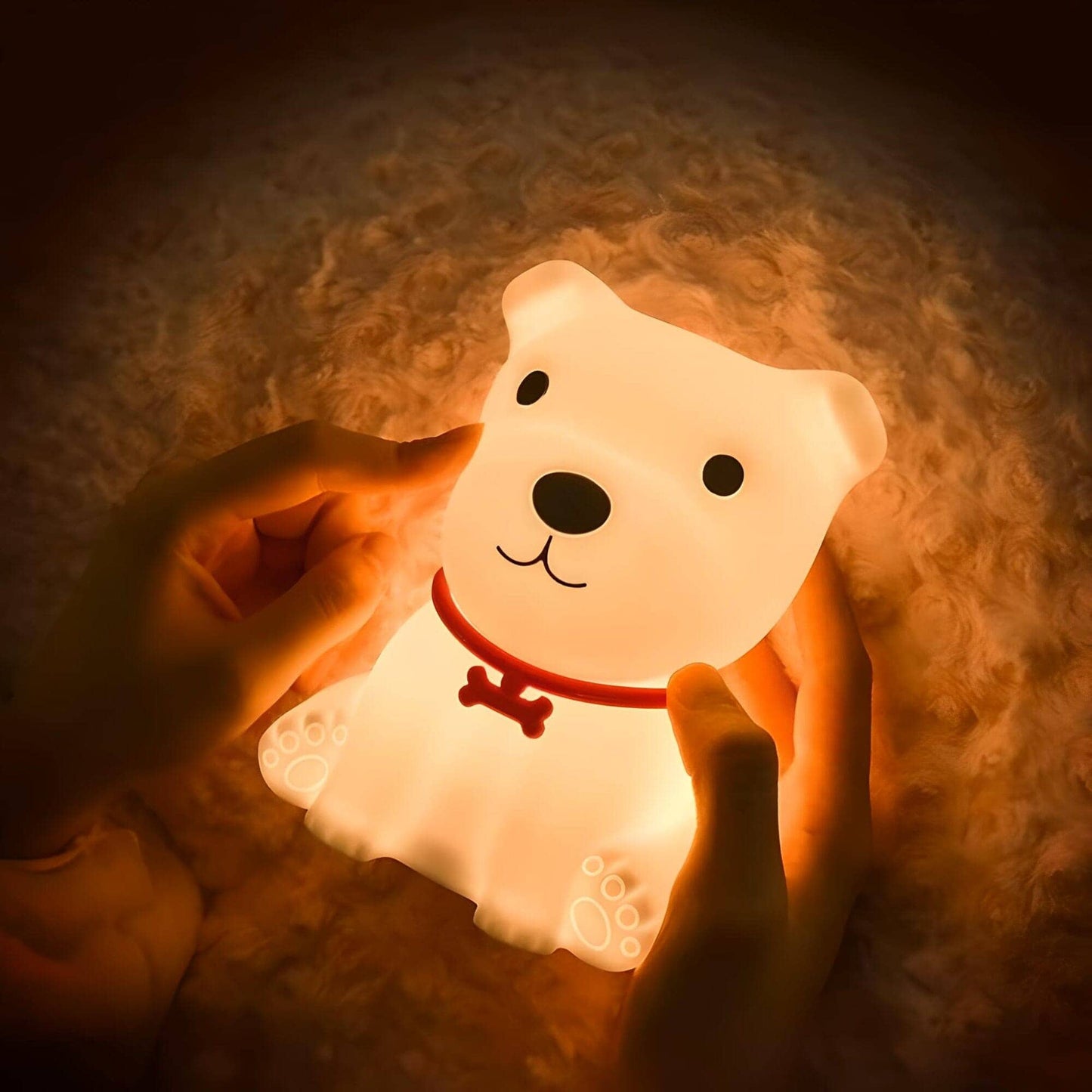 Veilleuse Chien Collier Rechargeable