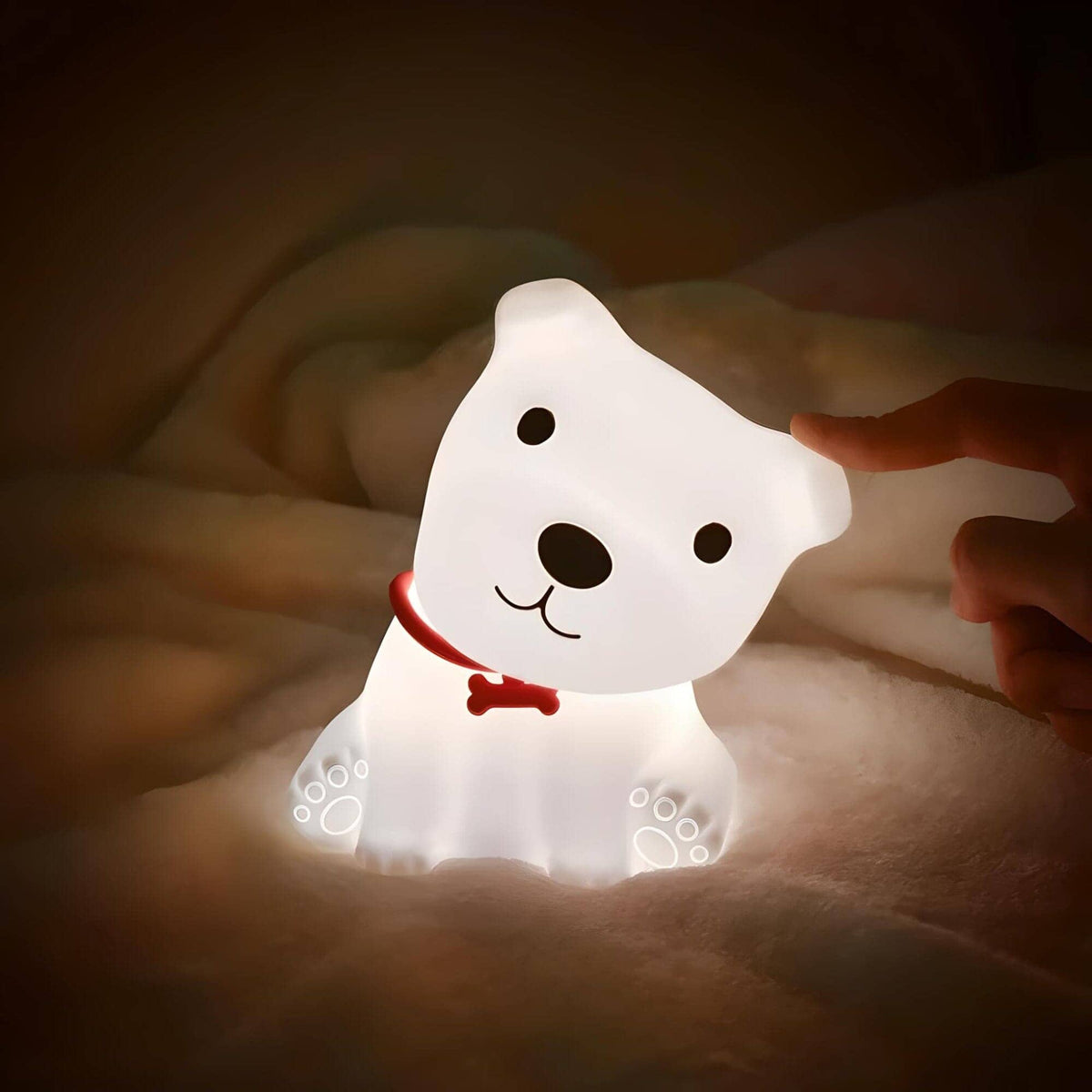 Veilleuse Chien Collier Rechargeable