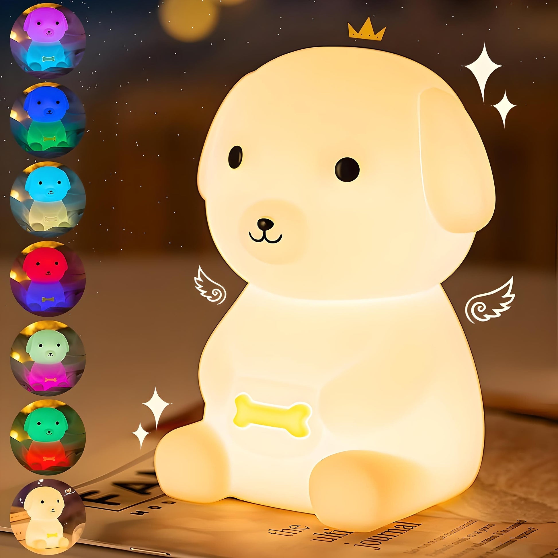 Veilleuse Chien Dégradé Multicolore