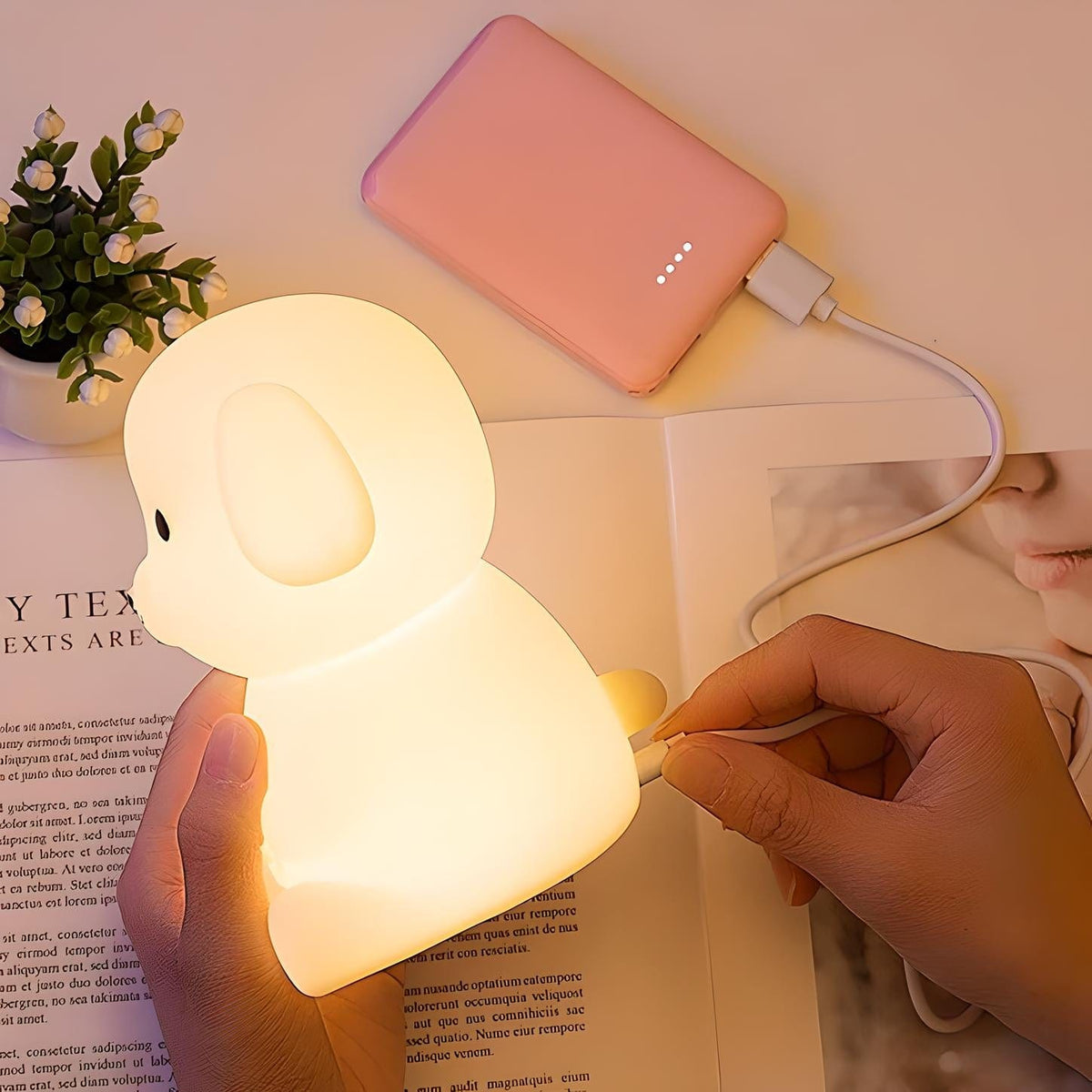 Multicolour Gradient Dog Night Light