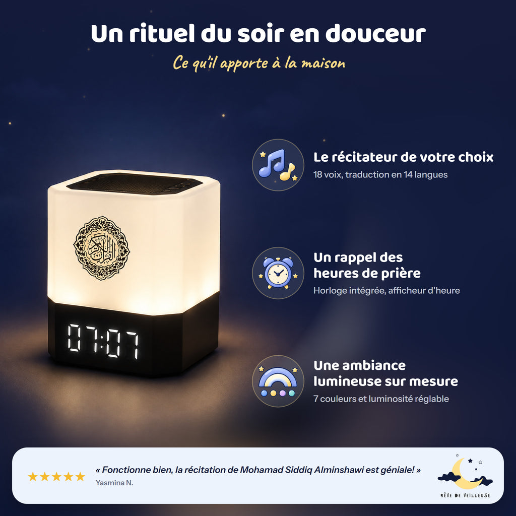 Veilleuse Coranique Adhan – avantages et avis clients